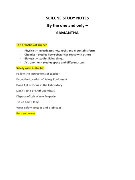 Science Revision Notes 的图像结果