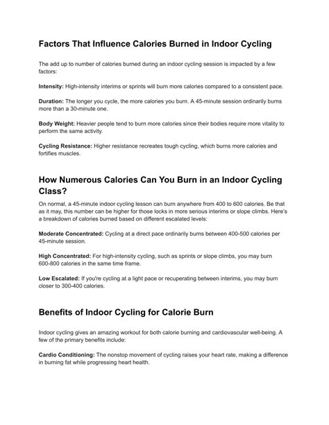 PPT - How Numerous Calories Are Burned in Indoor Cycling PowerPoint ...
