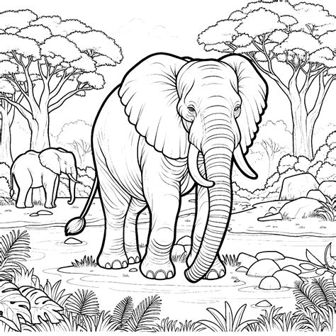 Elephant Coloring Pages 20 - Coloring Pages Gem