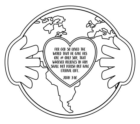 Coloring page with john 3 16 10 free pdf printables – Artofit