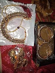 YouBella Gold Plated Pearl Studded Bangles Jewelry, Long Maharani ...