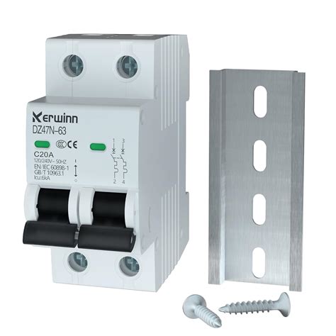 KERWINN Miniature Circuit Breaker 120V/240V ac Circuit Breaker 2Pole ...