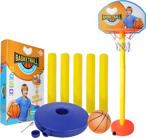 Prime Adjustable Height Basketball Set for Kids with Stand and Ball ...