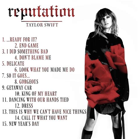 #REPUTATION #TAYLORSWIFT #TS6 TRACKLIST. | Taylor swift lyrics, Taylor ...