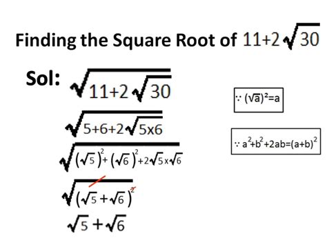 find the square root of 11+2 root 30 - Brainly.in