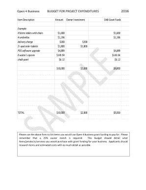 29+ Free Editable Sample Budget Templates in MS Word [DOC] | pdfFiller