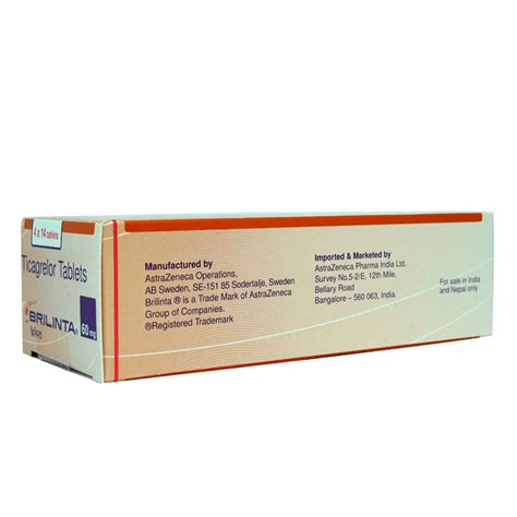Brilinta 60 mg Tablet 14's Price, Uses, Side Effects, Composition - Apollo Pharmacy