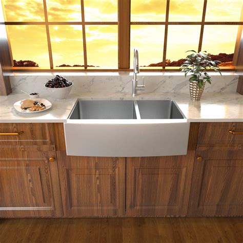 Snapklik.com : 36 Stainless Farm Sink Double Bowl - Sarlai 36 Inch ...