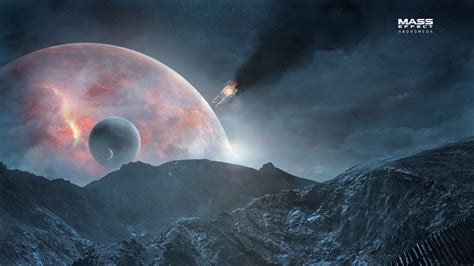 Download Spaceship Mountain Planet Mass Effect Sci Fi Video Game Mass ...