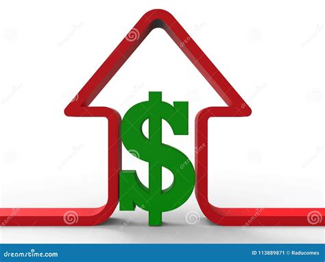 House Prices Going Up Concept Stock Illustration - Illustration of ...