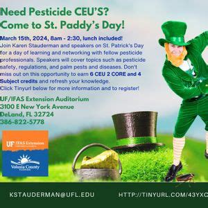 St Paddys Day Pesticide CEU Class, UF IFAS Extension Volusia County ...