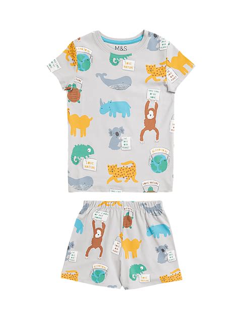 Buy Cotton Animal Print Short Pyjama Set at Marks & Spencer