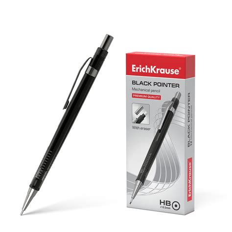 Mechanical Clutch Pencil ErichKrause® Black Pointer 0.5 mm, HB – Pierre ...
