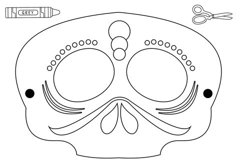 Face Coloring Halloween Masks - 15 Free PDF Printables | Printablee