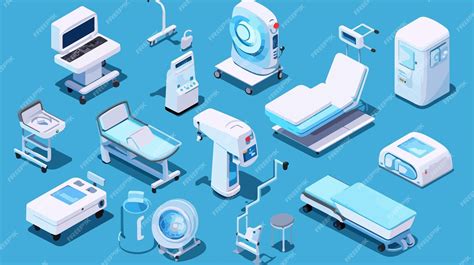Professional Medical Equipment Devices Collection Graphic | Premium AI ...