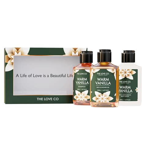 Buy THE LOVE CO. Warm Vanilla Bath & Body Gift Set | Body Wash | Body ...