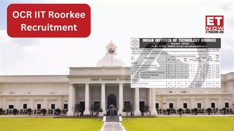 OCR IIT Roorkee Recruitment: Various vacancies available - Apply at ...