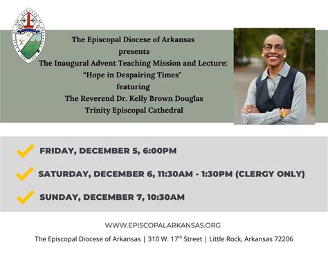 The Inaugural Advent Teaching Mission and Lecture: “Hope in Despairing ...