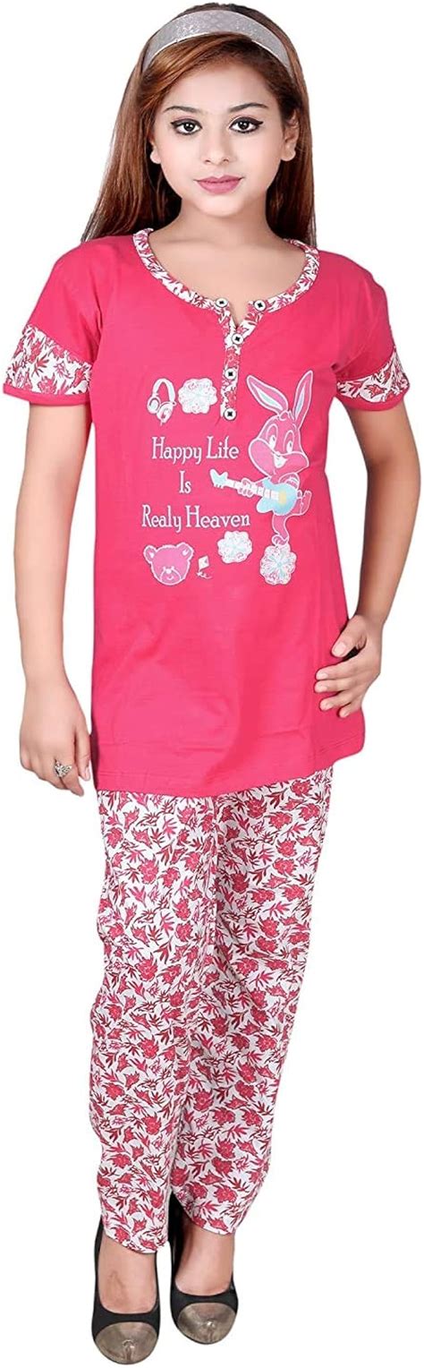 Buy ISH Girls Cotton Pyjama's Set | Kids Night Dress | Girls Night ...