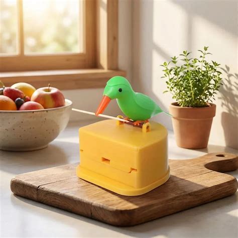 Portable Automatic Bird Toothpick Storage Box | Press-Type Hygienic ...