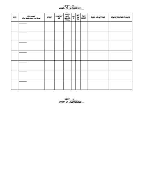 Image result for Logbook Sample