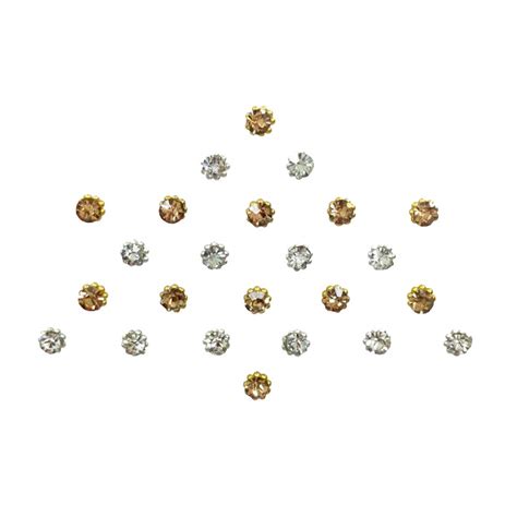 Comet Buster Gold and Silver Diamond Dot Bindi For Women (Bin129)(2.5mm ...