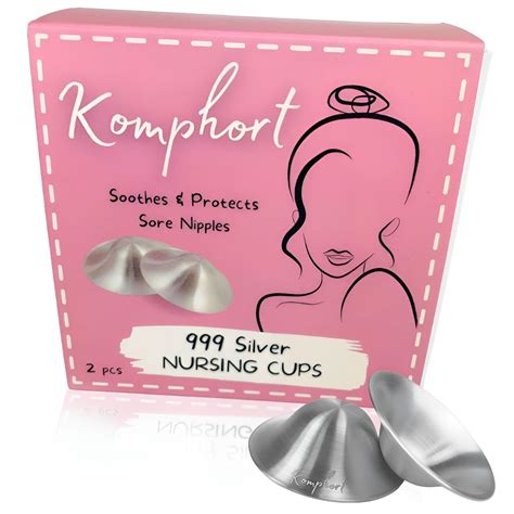 Amazon.com : Nipple Shield Breastfeeding, Silver Nursing Cups for Sore ...
