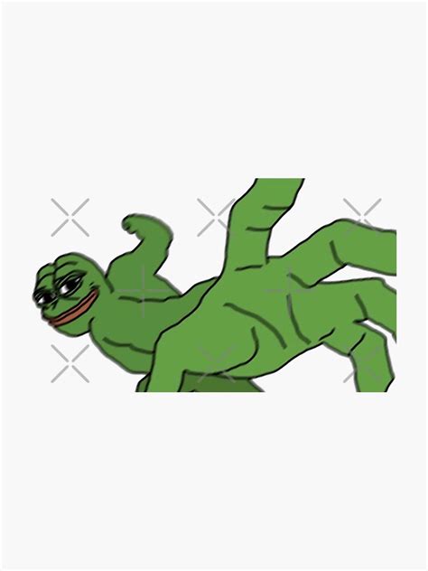 "Pepe Punch Meme" Sticker by RedYuzuru | Redbubble
