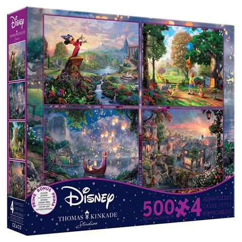 Ceaco - Thomas Kinkade Disney 500 Piece Puzzles (Pooh, Fantasia ...