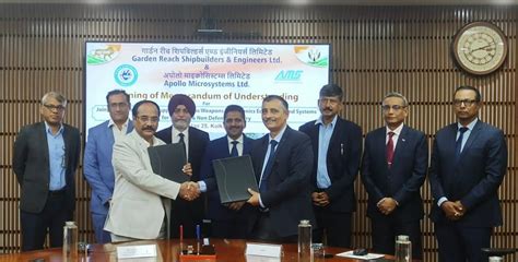 Defence PSU GRSE partners with Apollo Micro Systems Ltd for advanced ...