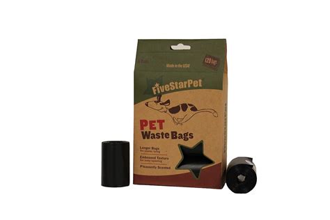 Five Star Pet Fivestarpet 120 Count, 9" x 14. 25" Poop Bags Dog Waste ...