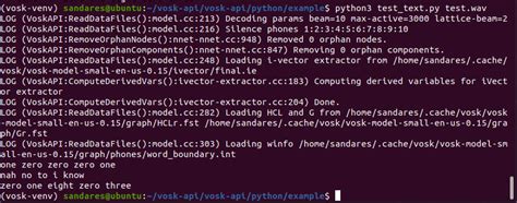 Vosk Speech Recognition Python 的图像结果