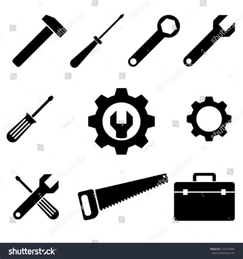 Icons Tools Vector Set Eps8 Stock Vector (Royalty Free) 173170484