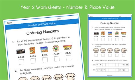 Image result for Ordering Numbers Worksheets 3rd Grade