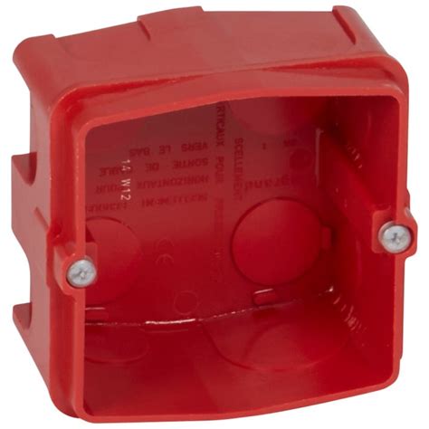 0 801 85 Legrand | Legrand Red Plastic Back Box, IP20, 1 Gangs, 87 x 86 ...