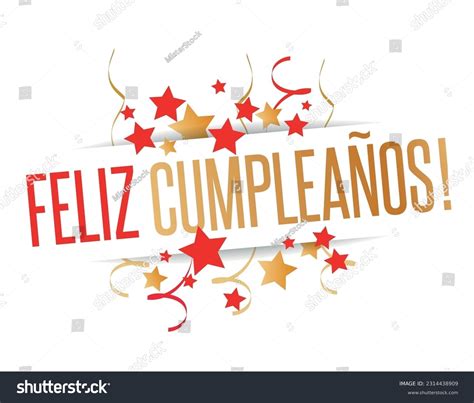 Feliz Cumpleaños Happy Birthday Spanish Language Stock Vector (Royalty ...