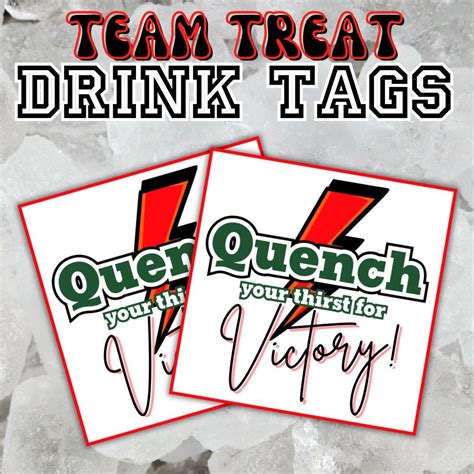 Quench Your Thirst for Victory-gatorade Team Treat Tags-sports Drink ...