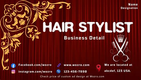 Hair Stylist Business Cards 的图像结果