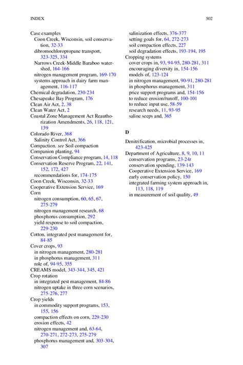 Book Index Page Example