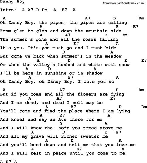Danny Boy Jim Reeves Lyrics at Dominique Ortega blog