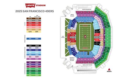 Levi’s Stadium Seating Chart - Schedule Template