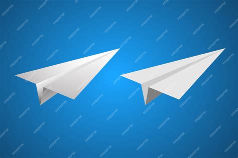 Premium Vector | Origami paper airplane.symbol of traveling
