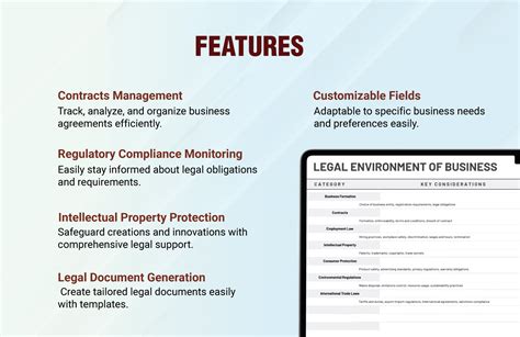 Legal Environment of Business Template in Excel, Google Sheets ...