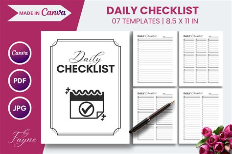 Free Printable Daily Checklist 的图像结果
