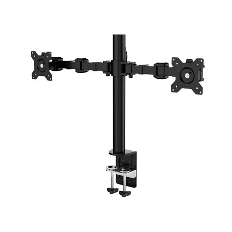 amazon basics Dual Monitor Stand - Height-Adjustable Arm Mount, Steel ...