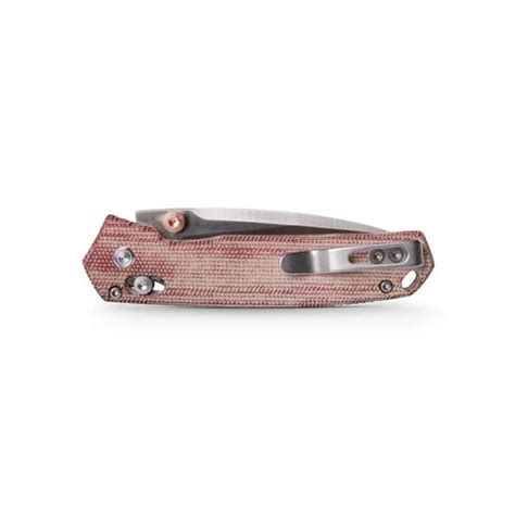 Vosteed Mini Psyop Folding Knife Red Micarta Handle Elmax Drop Point ...