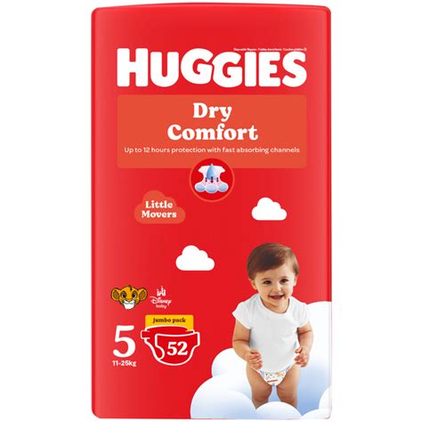 Huggies Dry Comfort Size 5 Disposable Nappies 52 Pack | Disposable ...