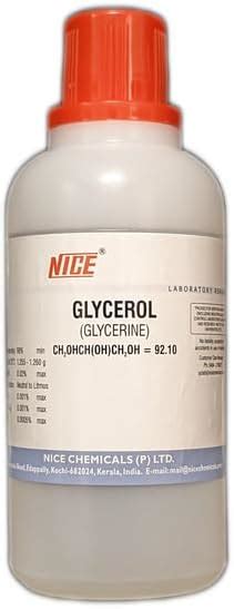 NICE Glycerine L.R. (Glycerol)-500 ML (G11029) : Amazon.in: Beauty