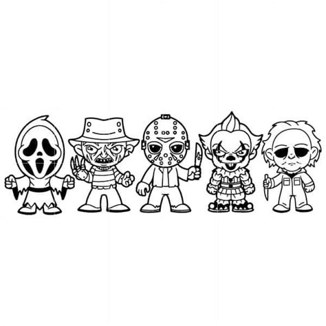 Halloween Horror Movie Coloring Pages [2025]