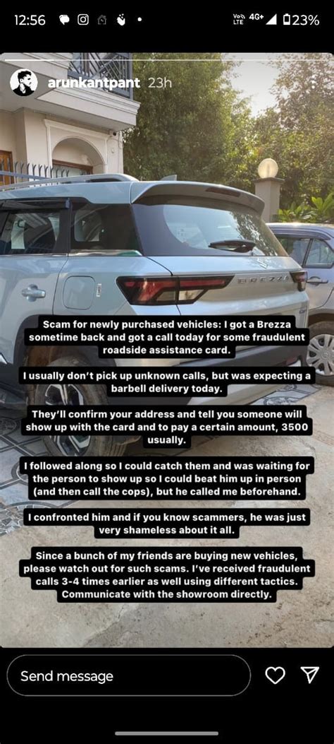 Scammers trick new car owners into paying Rs 3500 for fake roadside ...